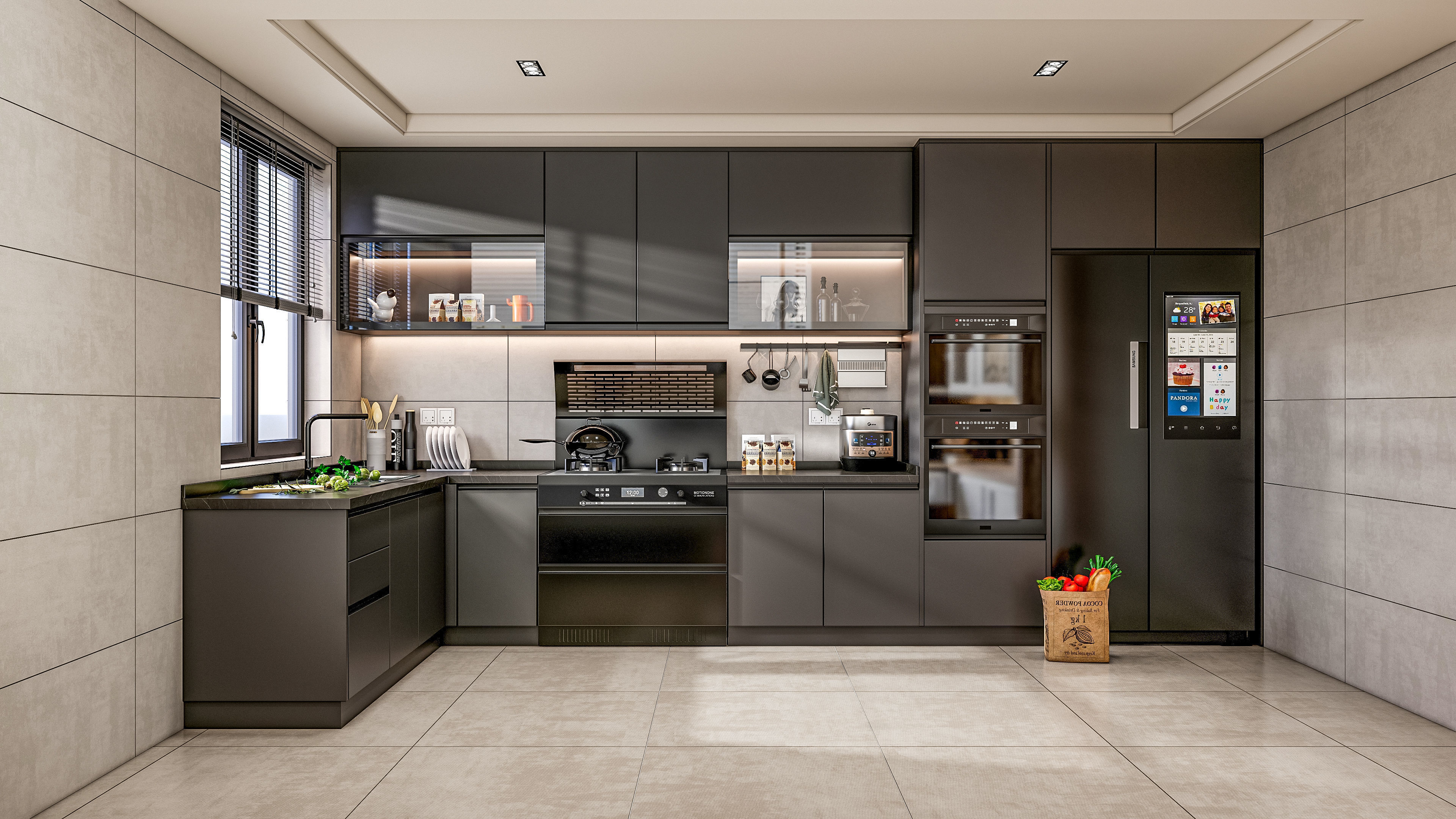 Kitchen Modern interior 0049 3D model_2