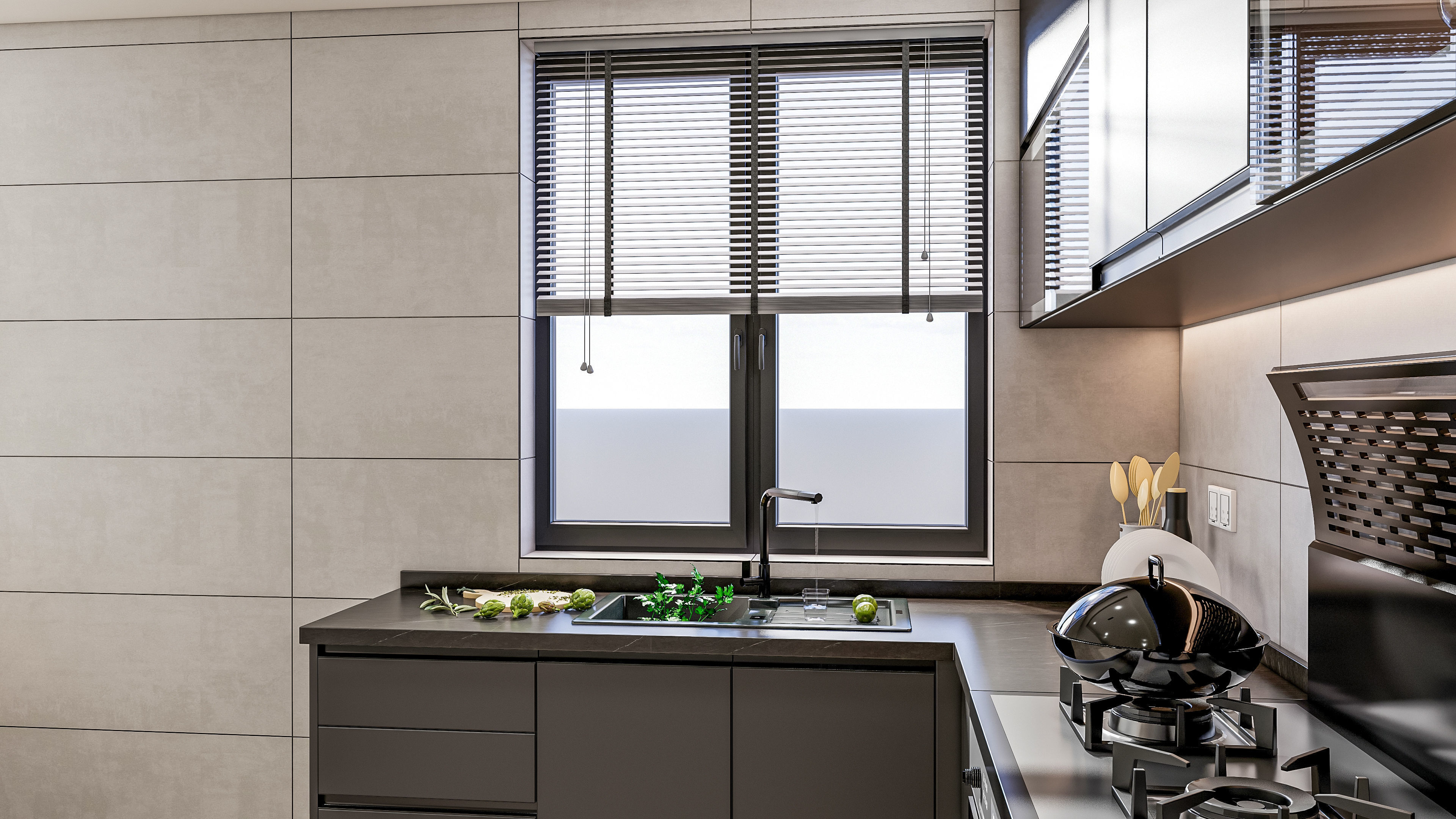 Kitchen Modern interior 0049 3D model_15