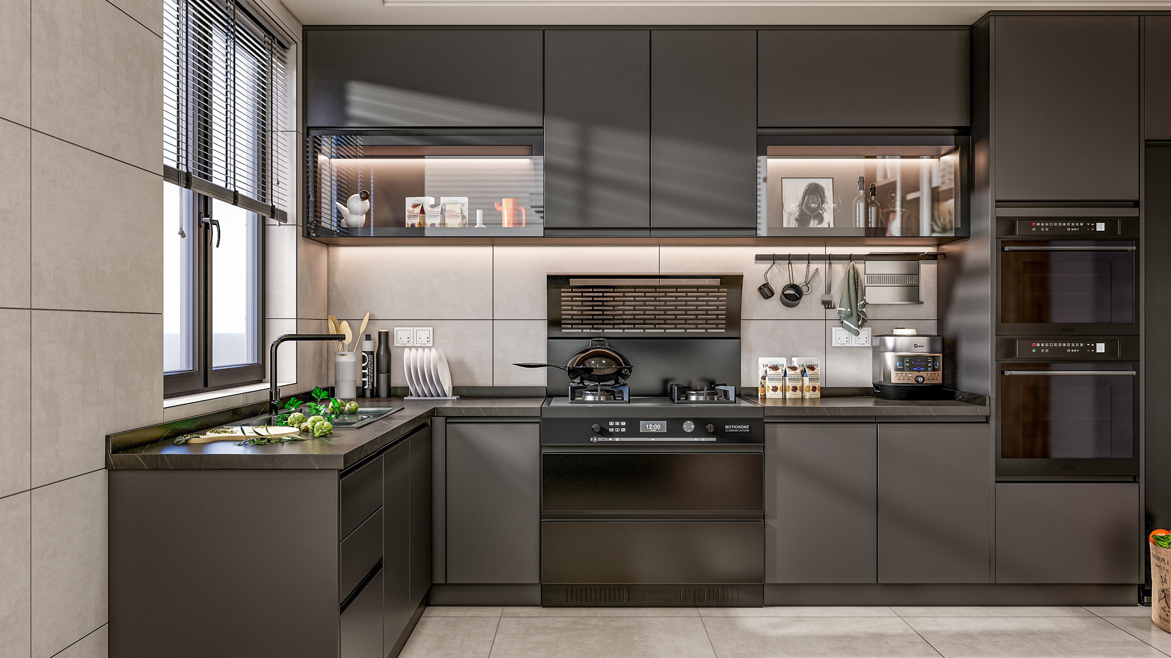 Kitchen Modern interior 0049 3D model_8