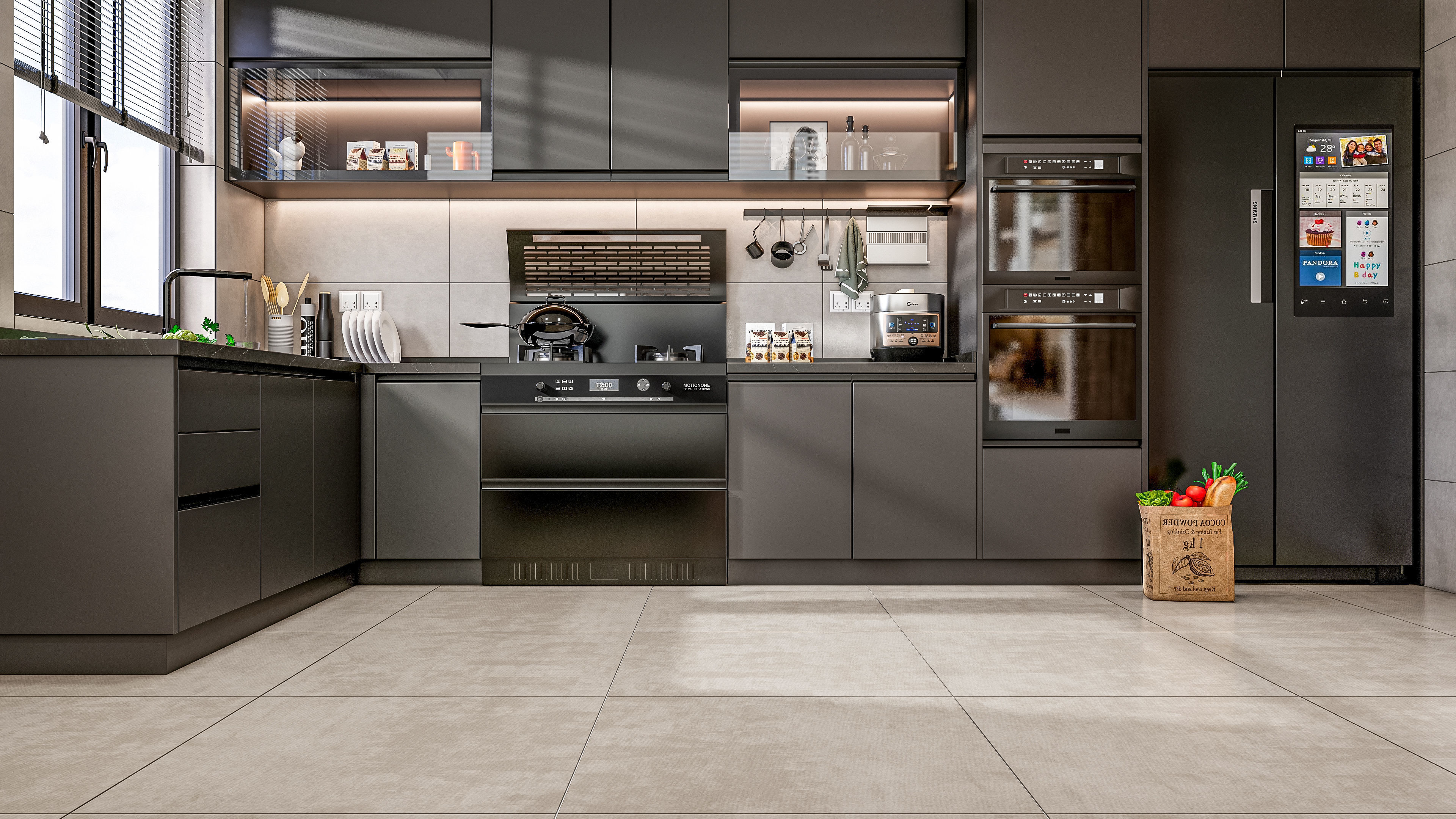 Kitchen Modern interior 0049 3D model_1