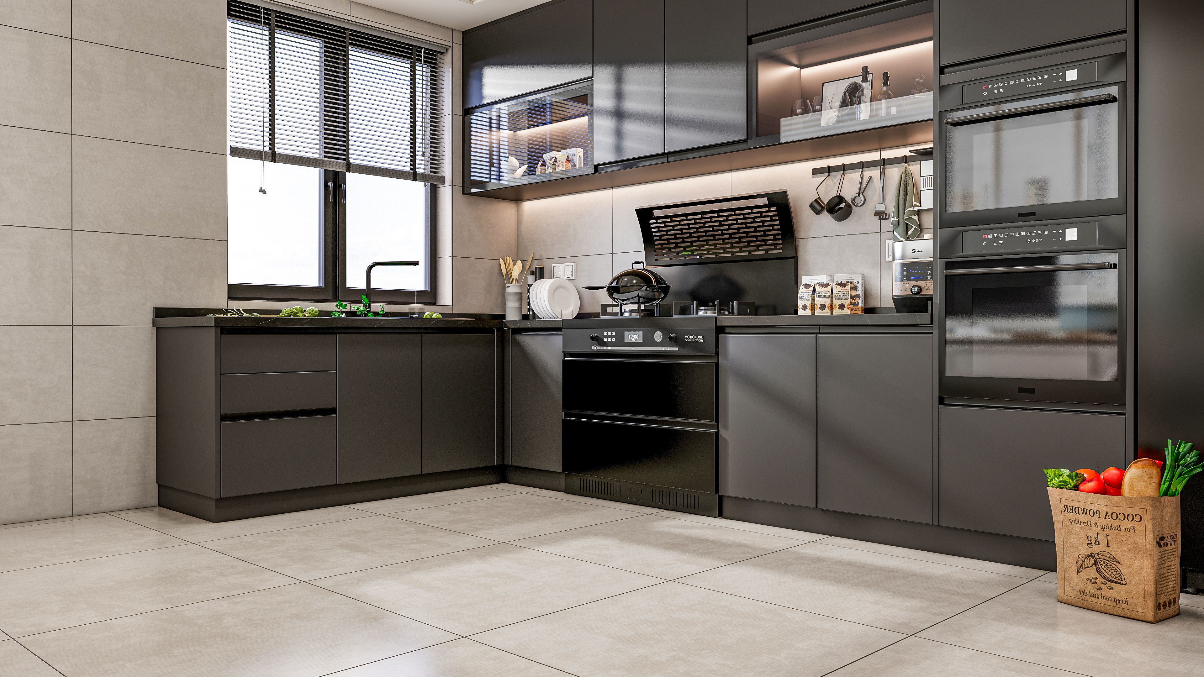 Kitchen Modern interior 0049 3D model_16