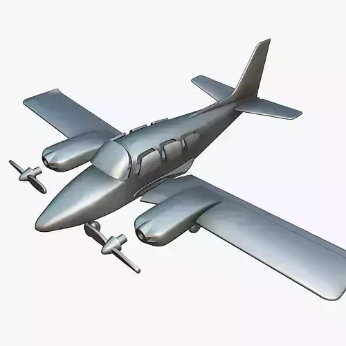 Gulfstream American GA-7 Cougar - 3D Printable Model 3D print model