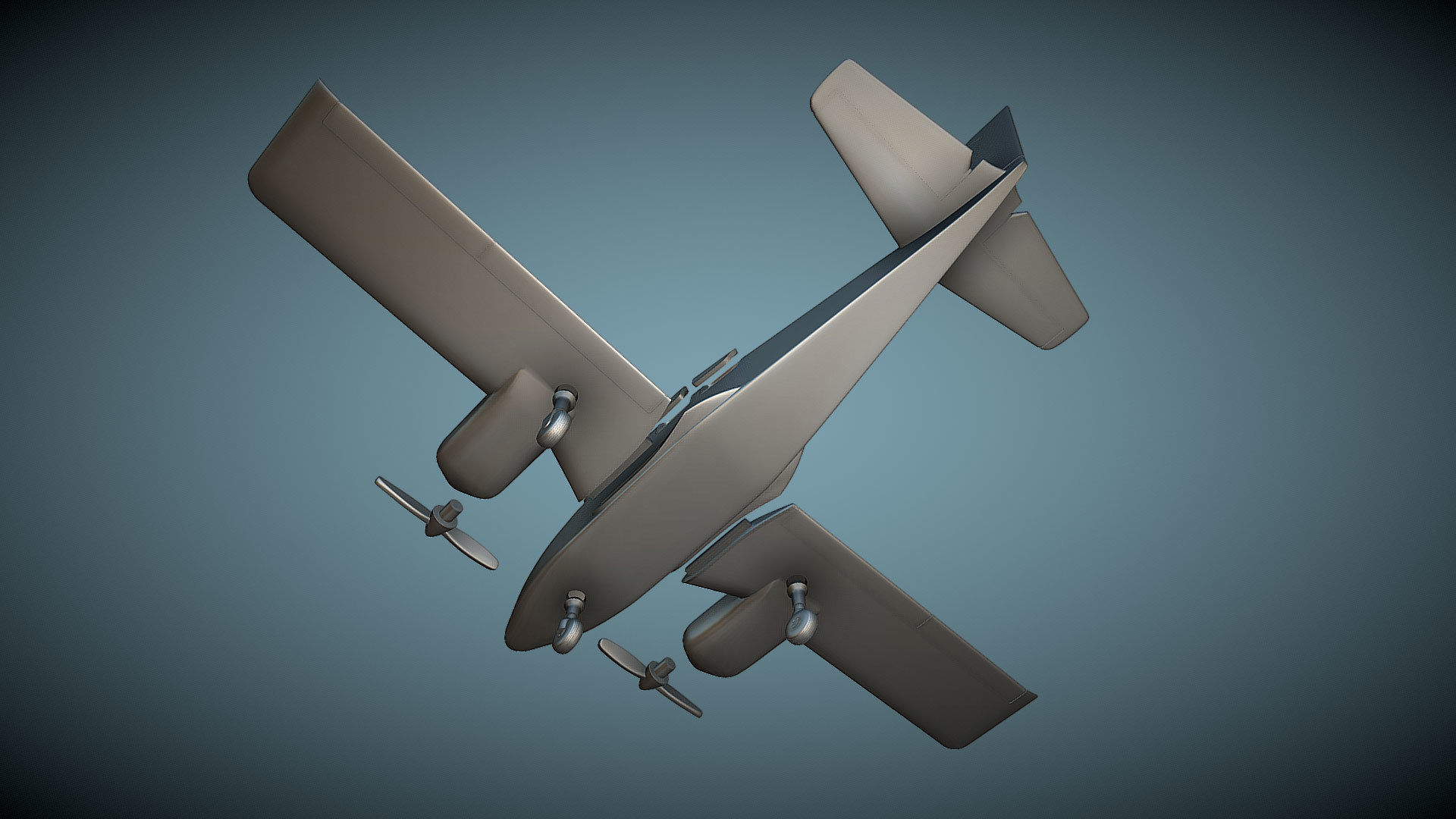 Gulfstream American GA-7 Cougar - 3D Printable Model 3D print model_4