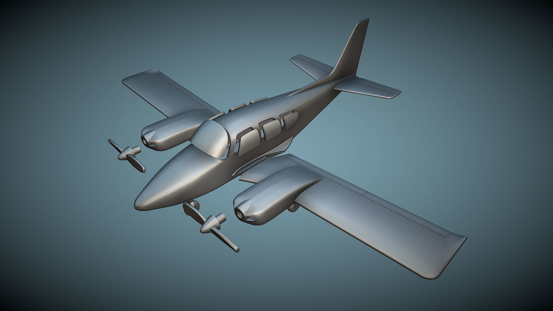 Gulfstream American GA-7 Cougar - 3D Printable Model 3D print model_1