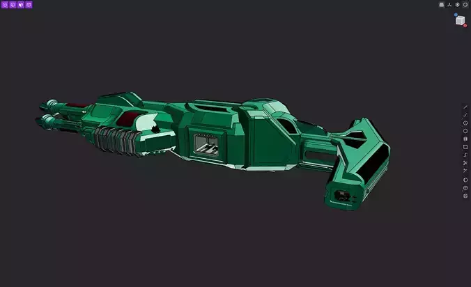 ARN-02 Sci-fi Battlecruiser 3D print model