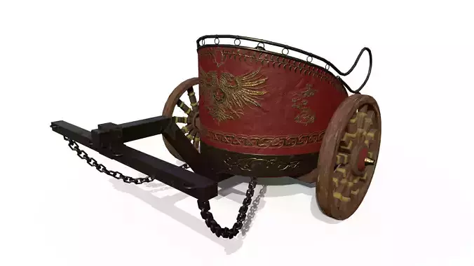 Roman Chariot Low-poly 3D model