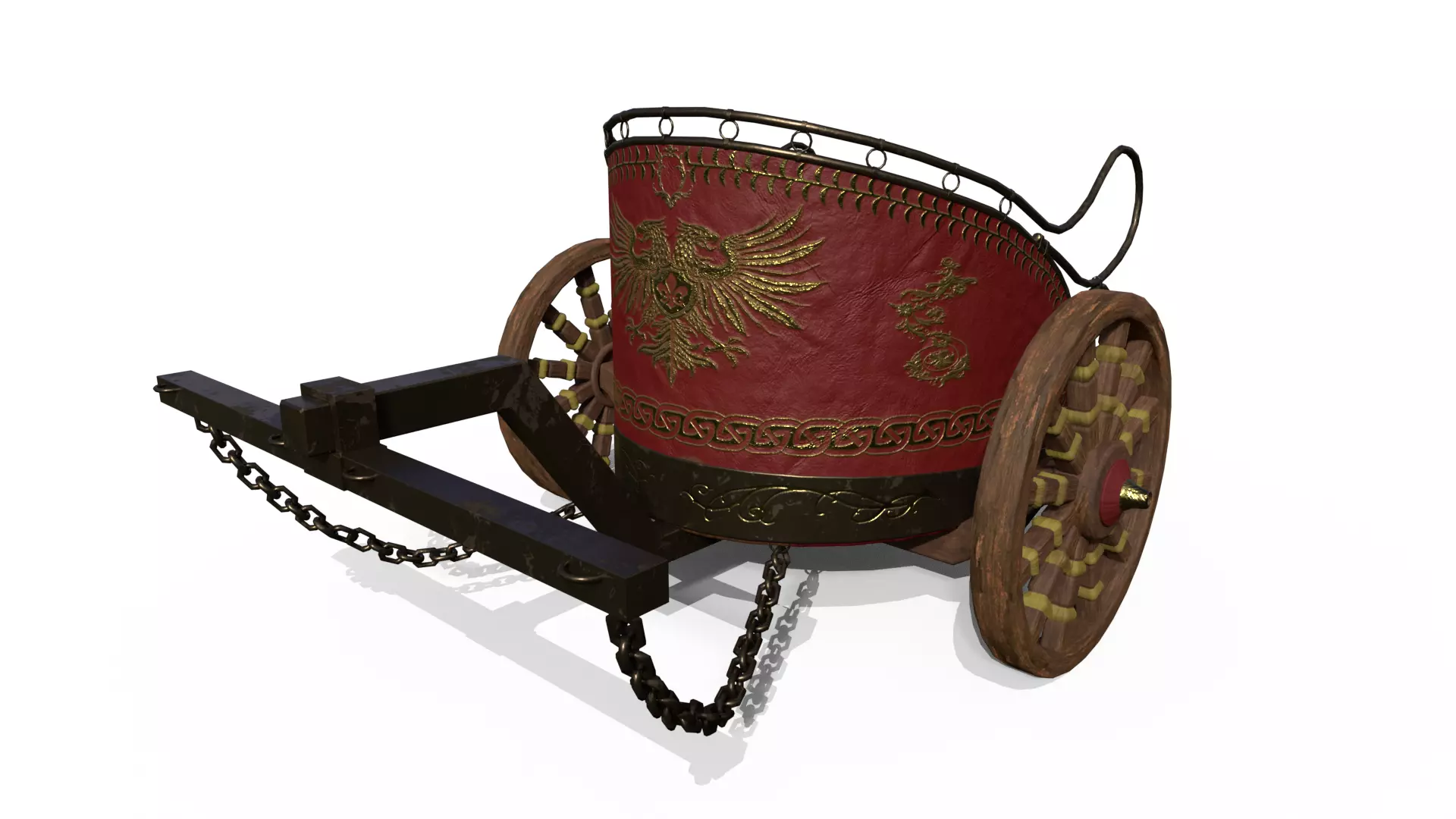 Roman Chariot Low-poly 3D model_0