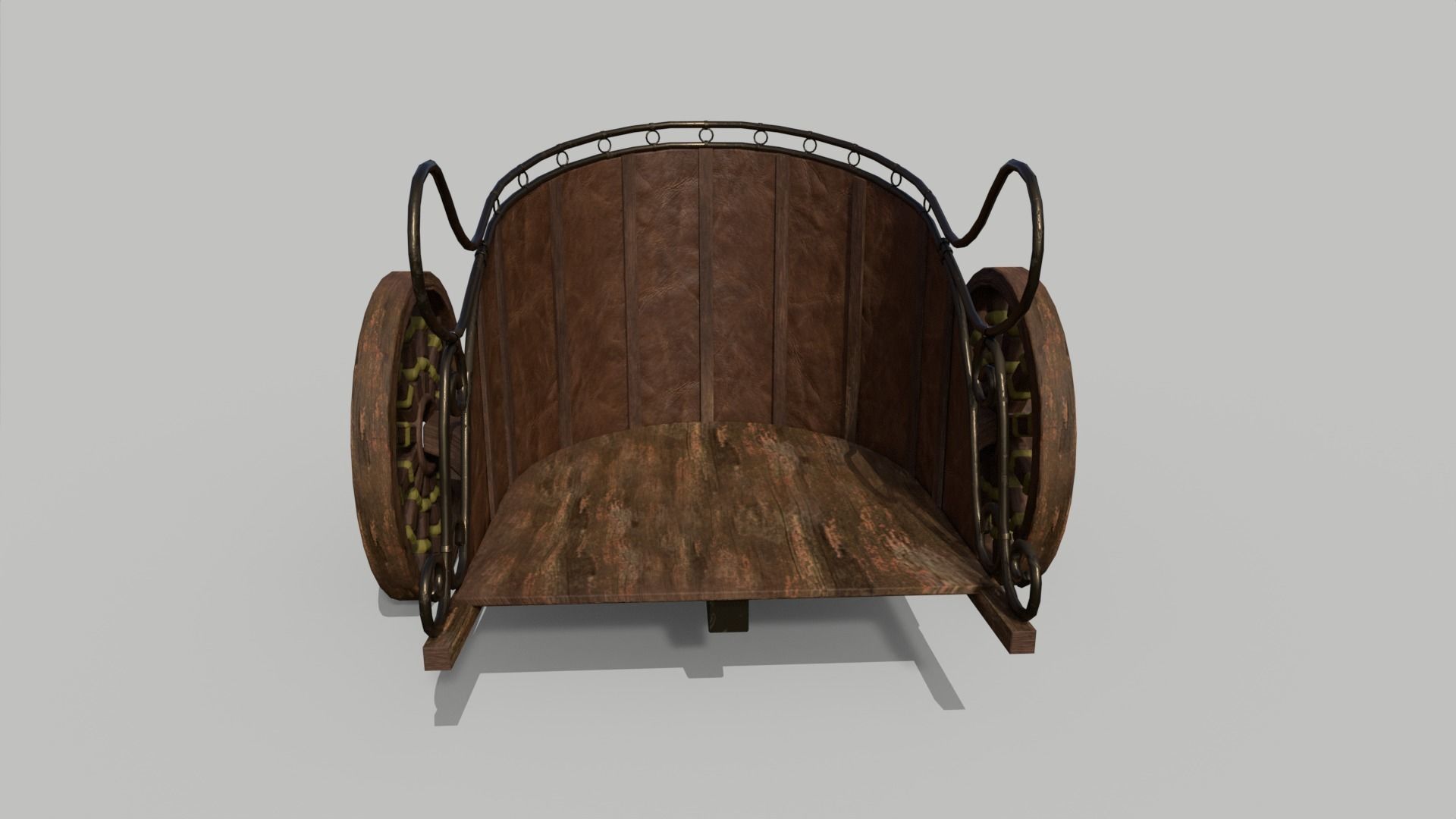 Roman Chariot Low-poly 3D model_9