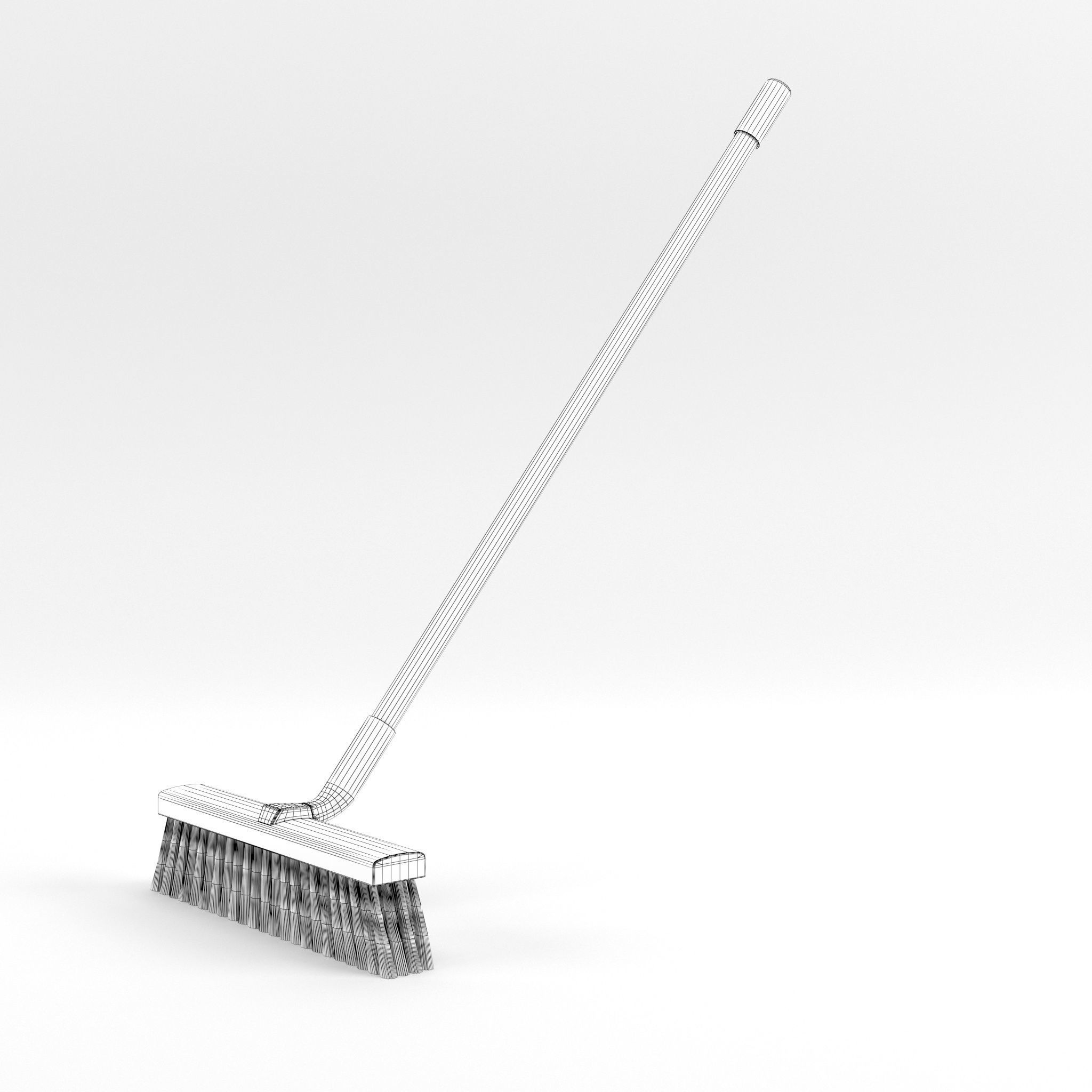 Broom Low-poly 3D model_3