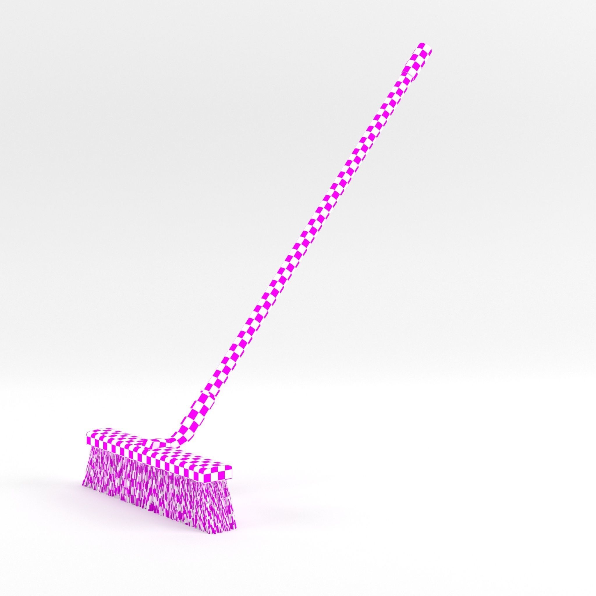 Broom Low-poly 3D model_4