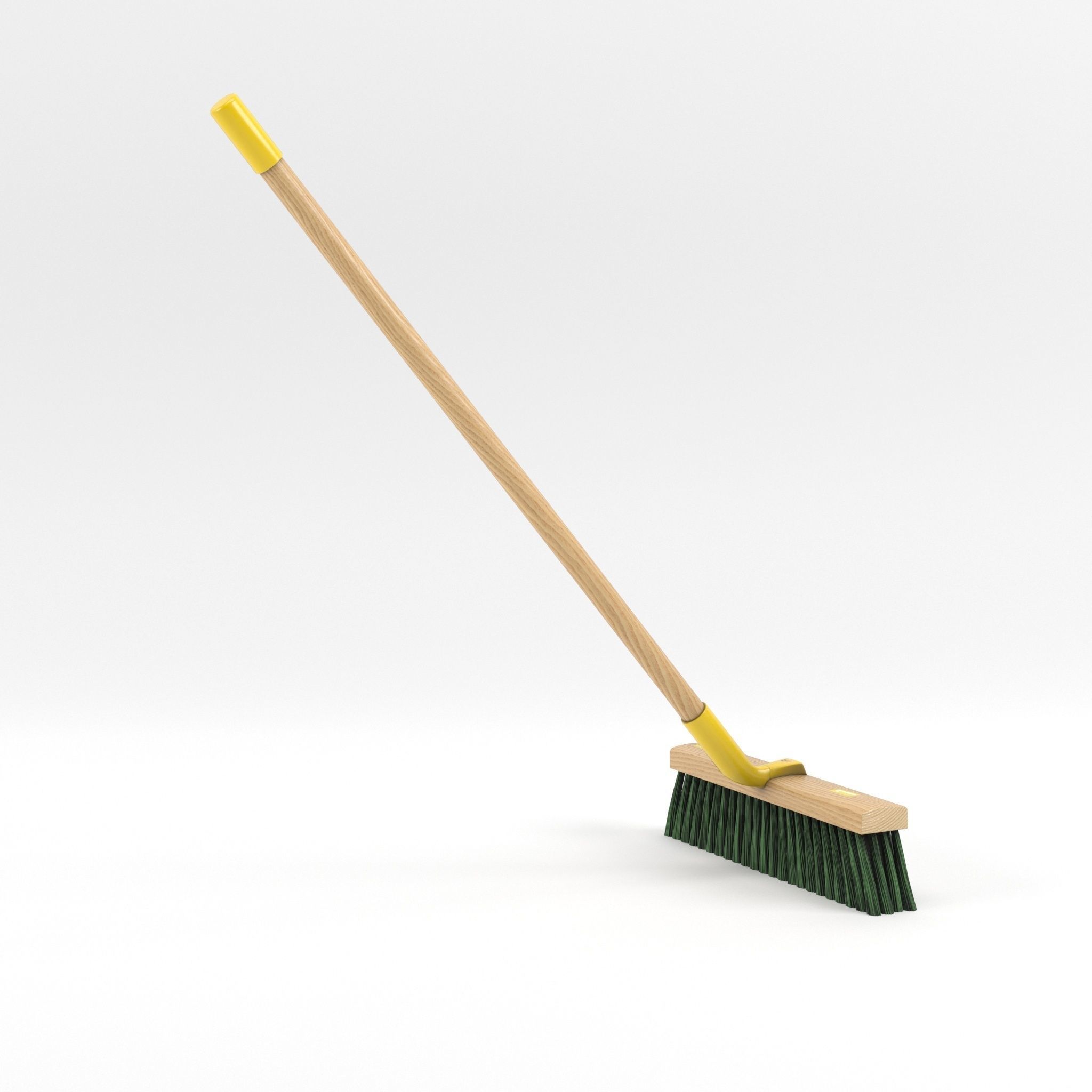Broom Low-poly 3D model_1