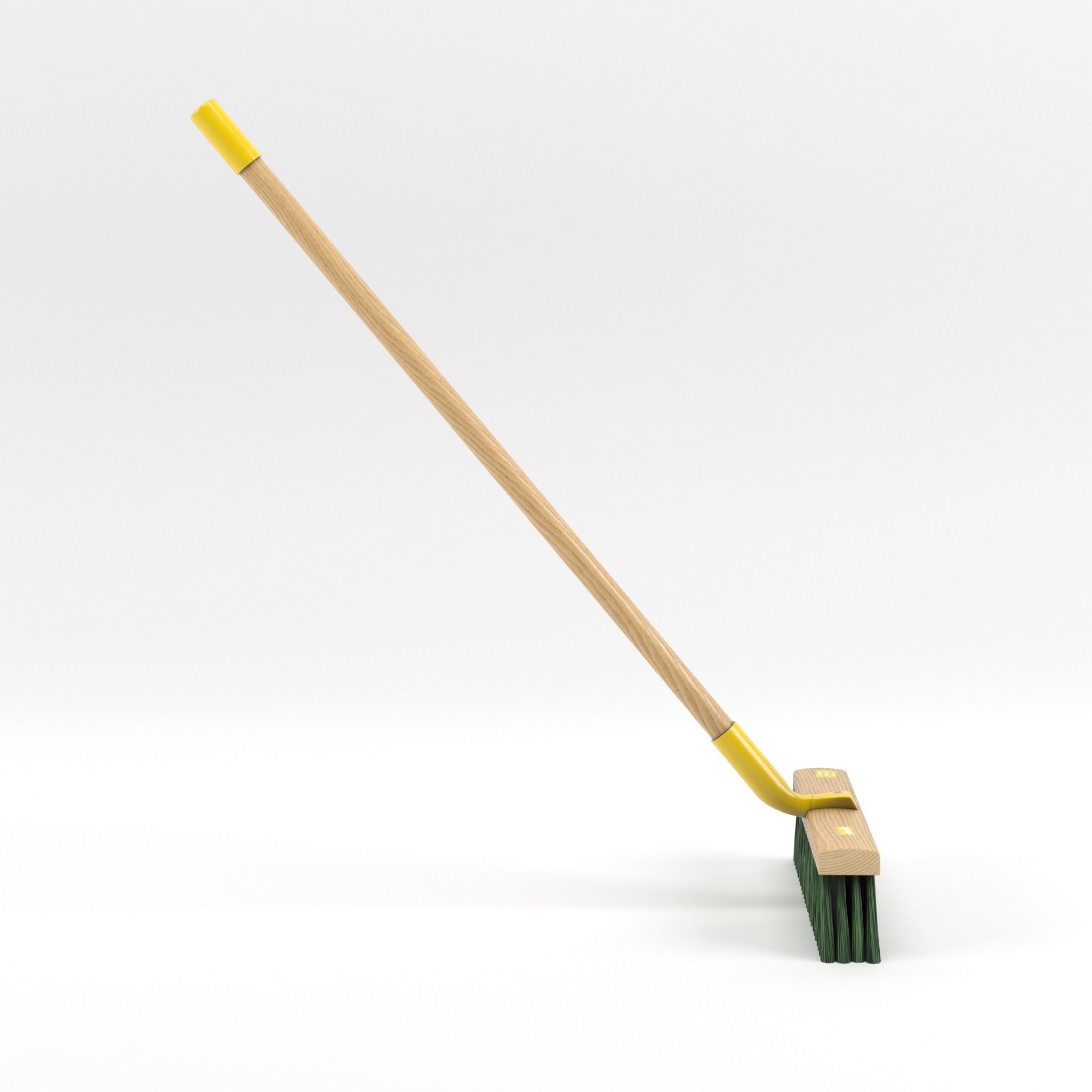 Broom Low-poly 3D model_2