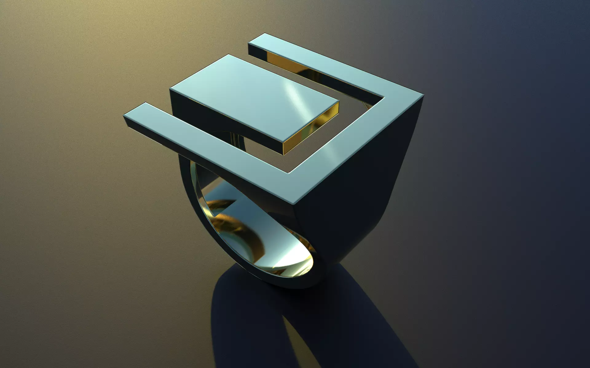 Hollow ring 3D print model_0