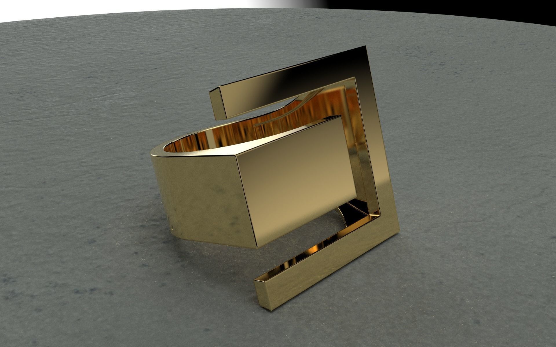 Hollow ring 3D print model_1