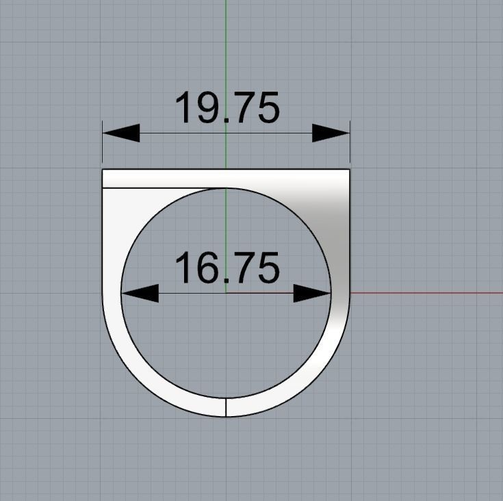 Hollow ring 3D print model_2