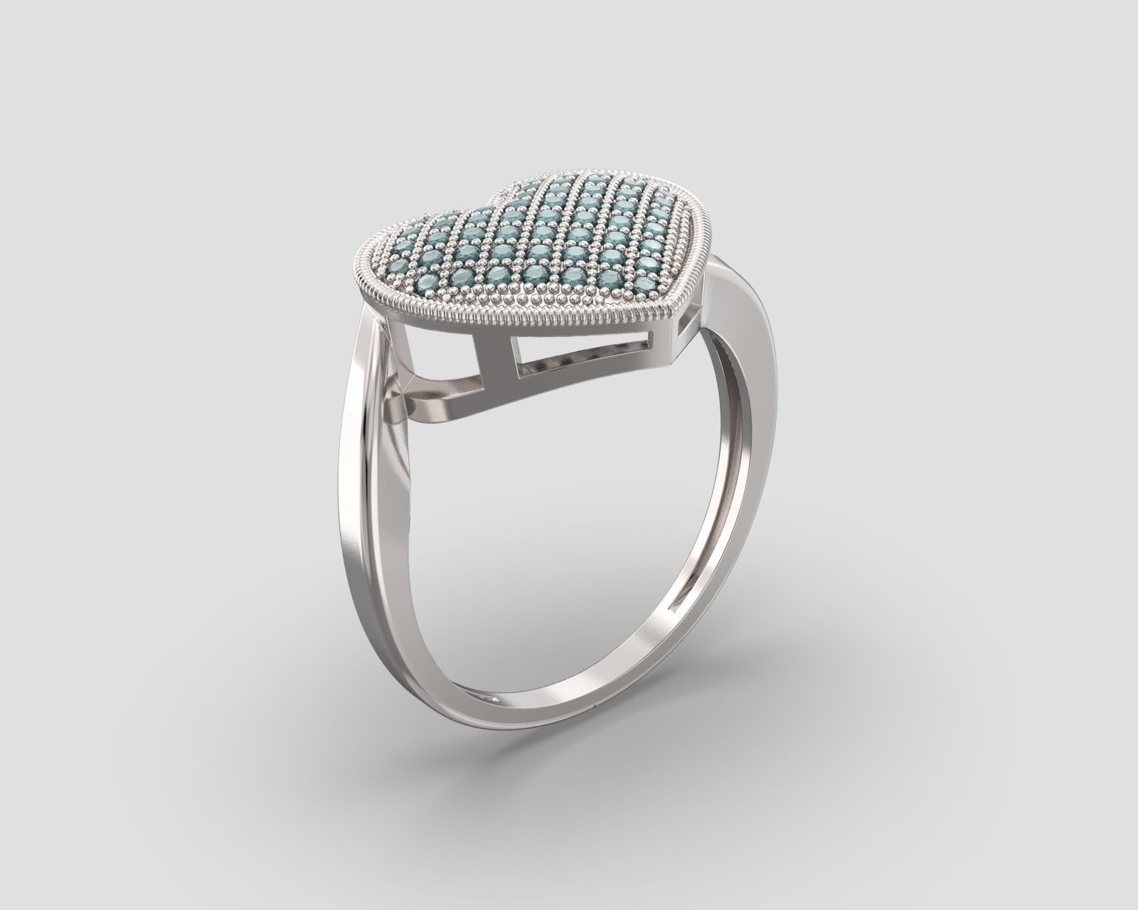 R 097 ring heart 3D print model_6