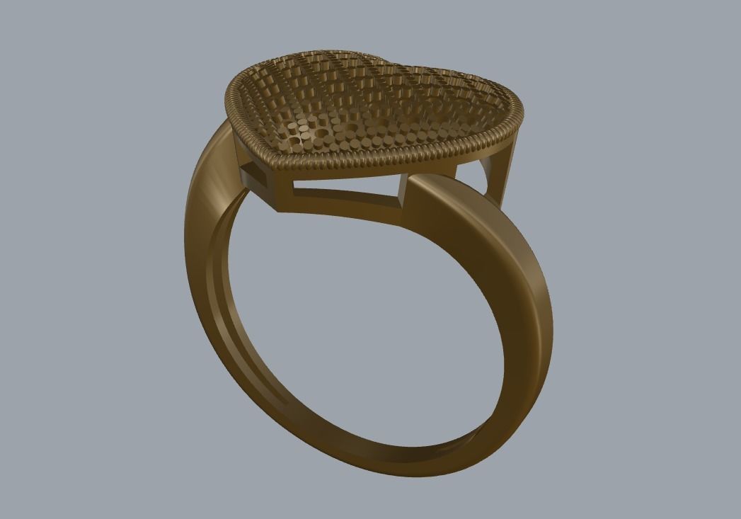 R 097 ring heart 3D print model_14