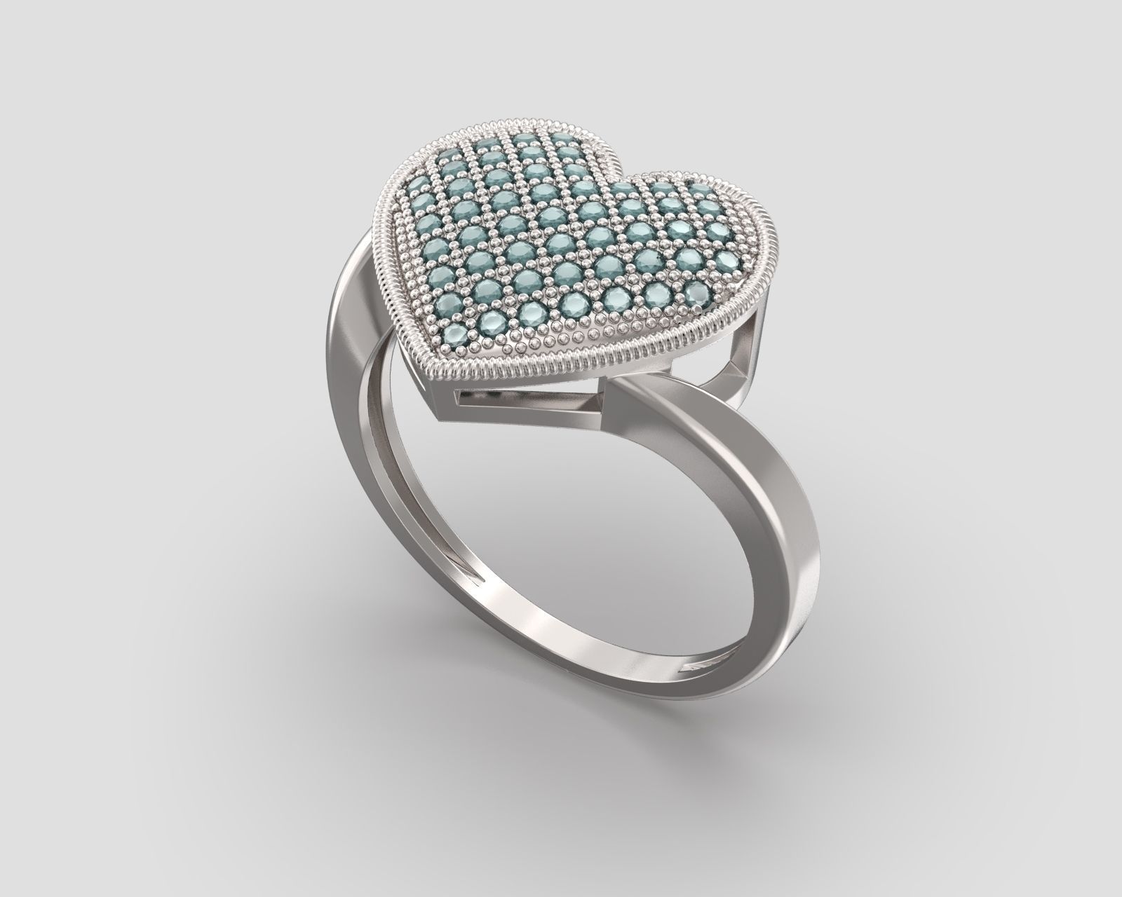 R 097 ring heart 3D print model_10