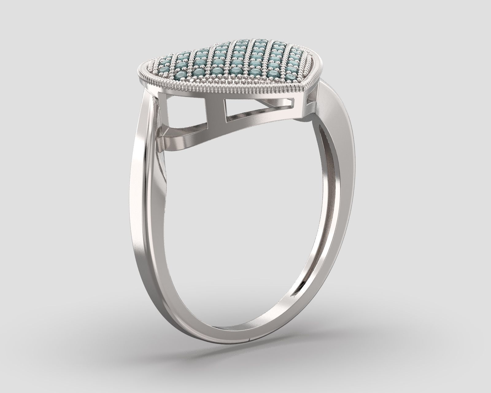 R 097 ring heart 3D print model_8