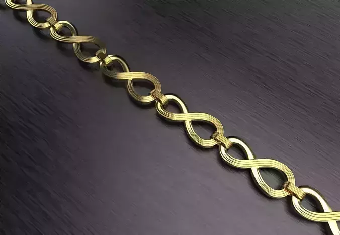 Striped texture infinity necklace or bracelet