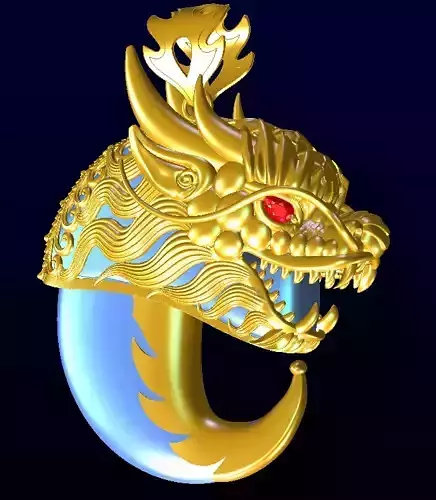 pendant head dragon for tiger claw size 54mm