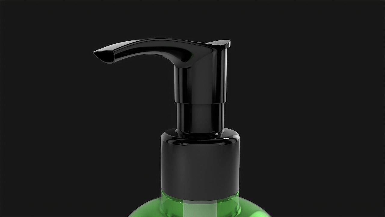 Cucumber Melon Liquid Soap Low-poly 3D model_9