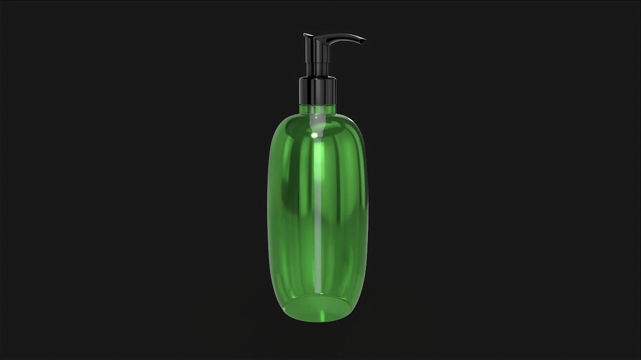 Cucumber Melon Liquid Soap Low-poly 3D model_2
