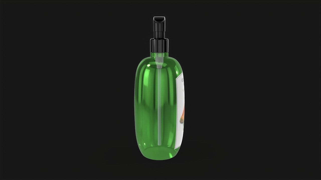 Cucumber Melon Liquid Soap Low-poly 3D model_5