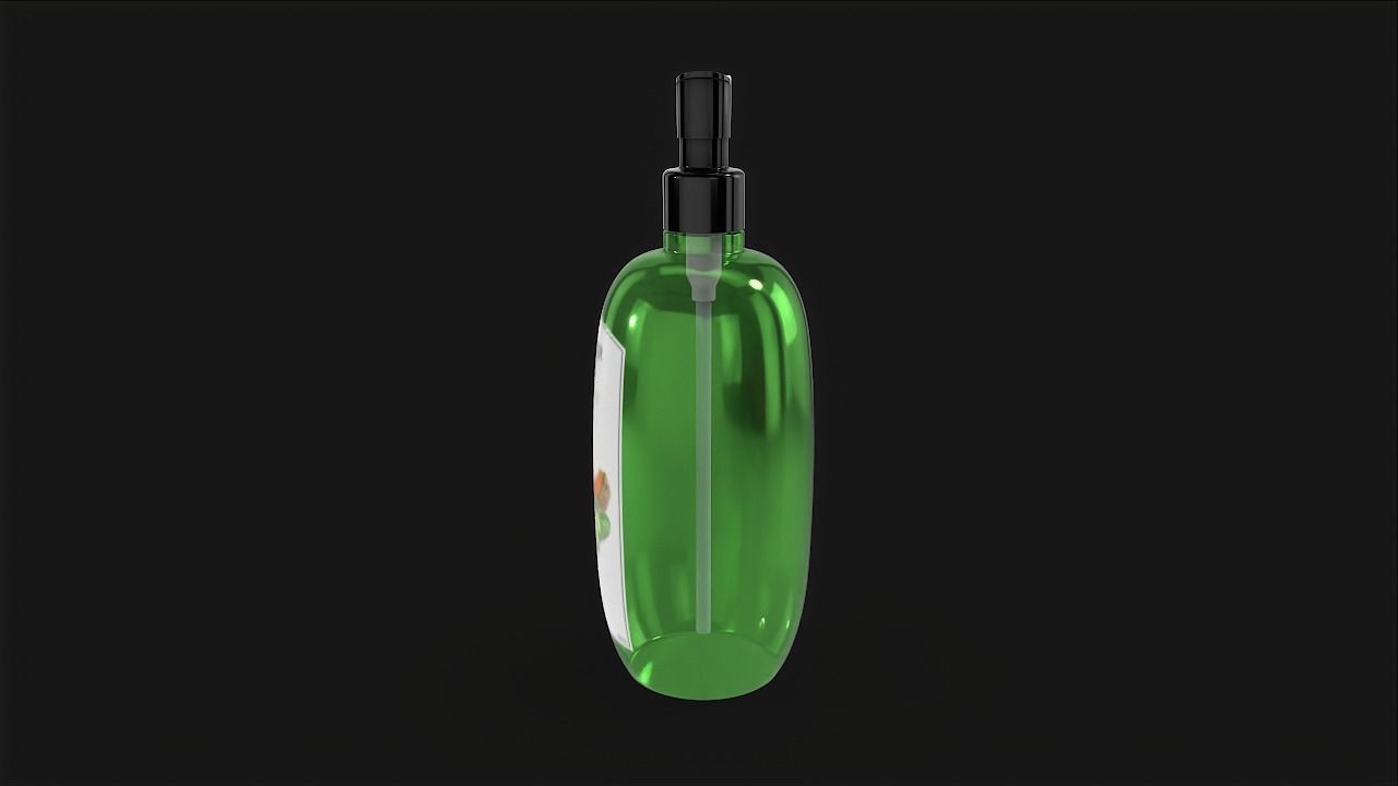 Cucumber Melon Liquid Soap Low-poly 3D model_6
