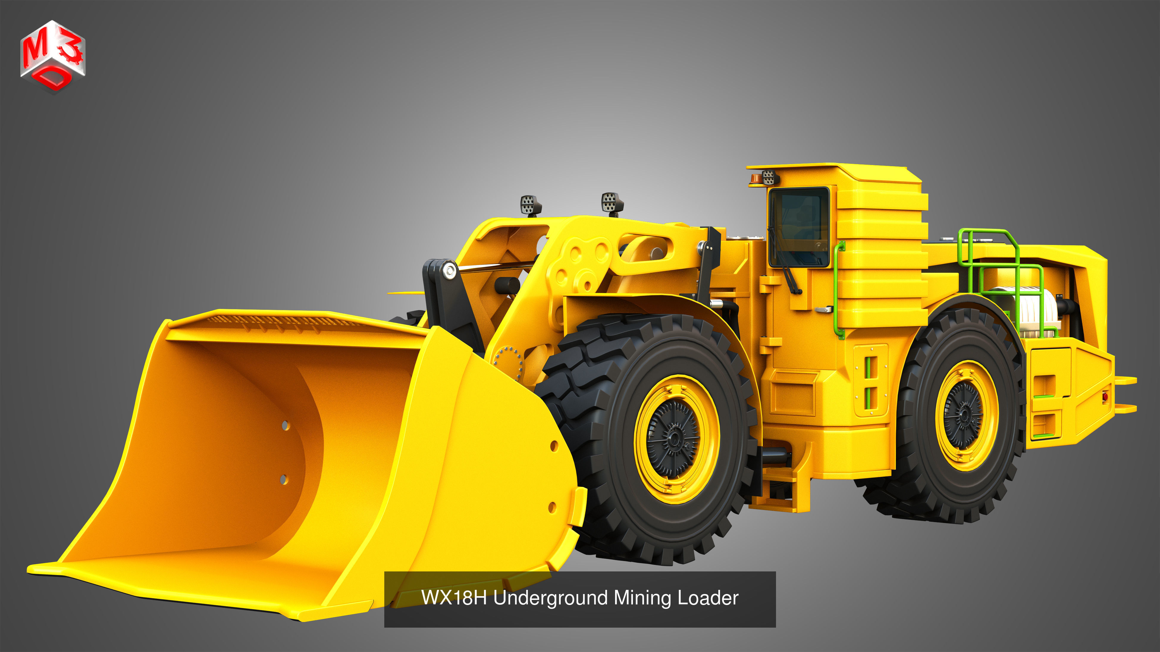 AD63 - WX18H Underground Mining Vehicles 2 in 1 3D Model Collection_1