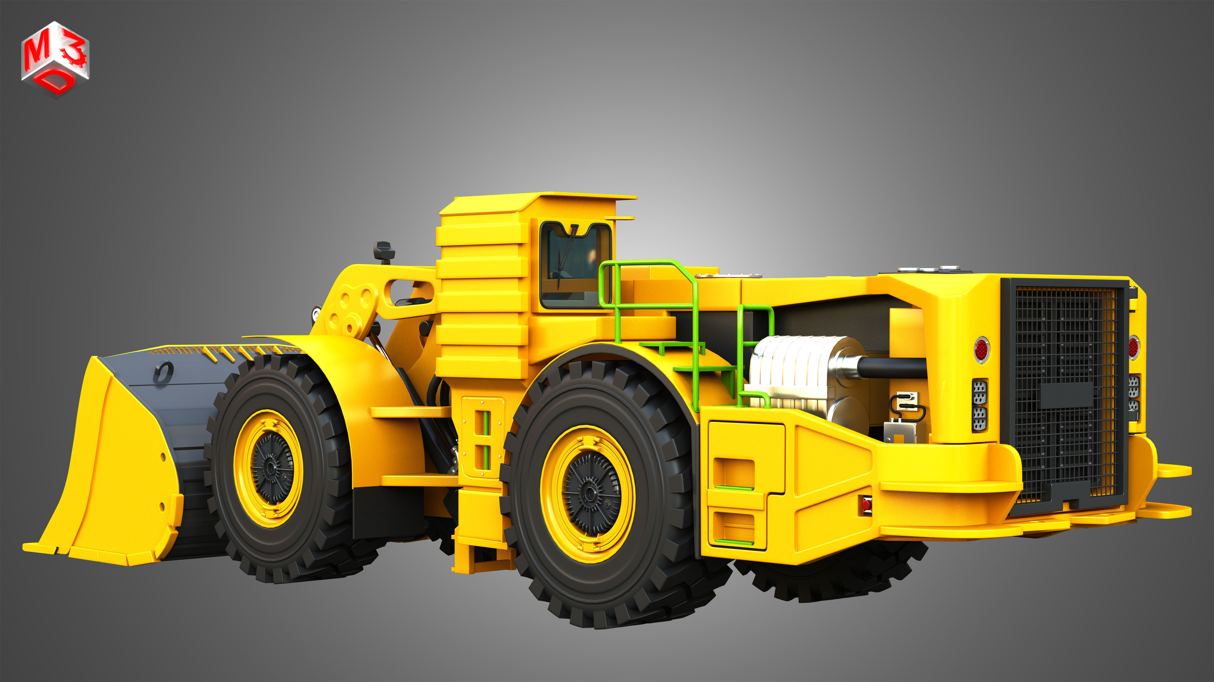 AD63 - WX18H Underground Mining Vehicles 2 in 1 3D Model Collection_7