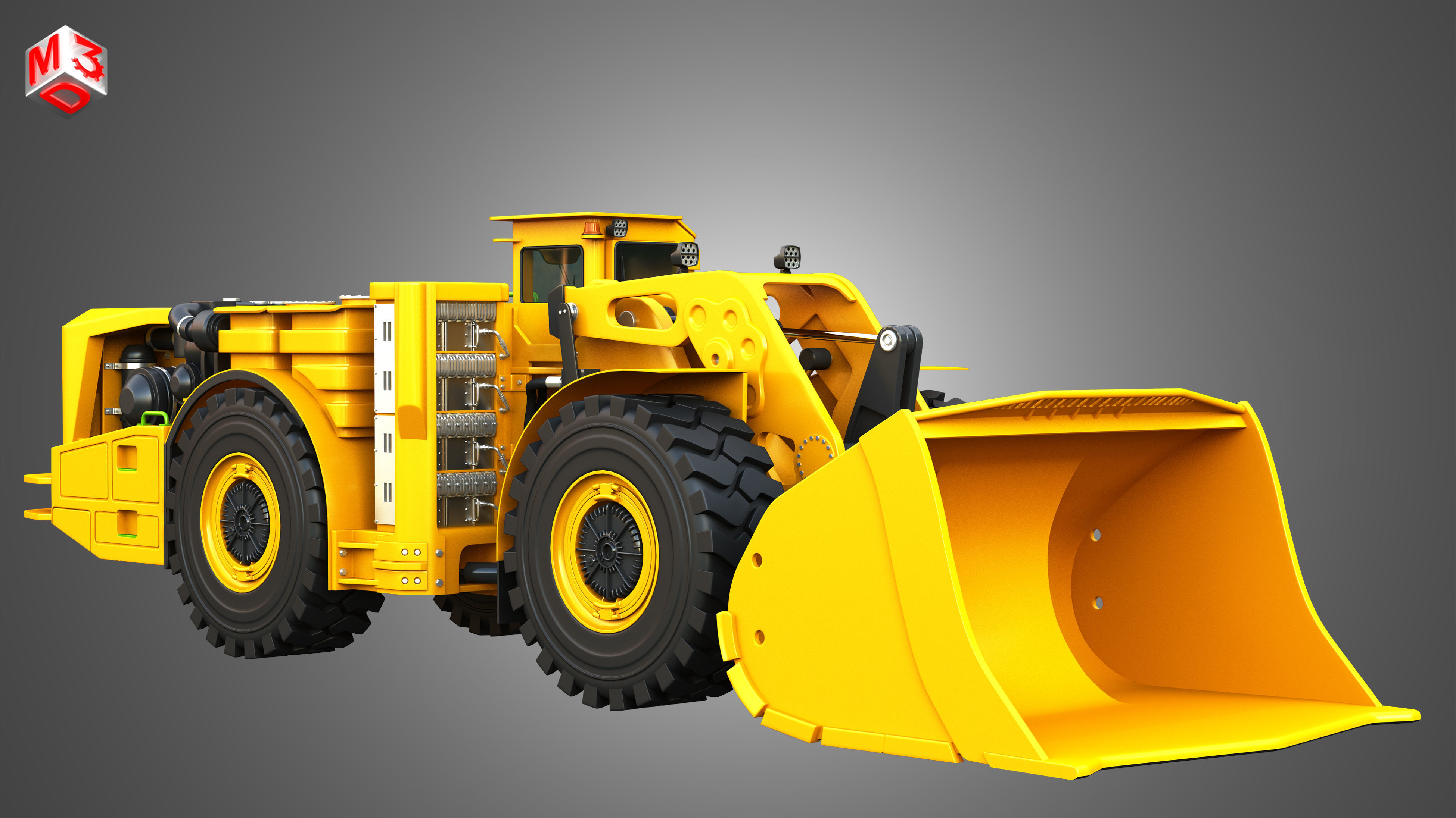 AD63 - WX18H Underground Mining Vehicles 2 in 1 3D Model Collection_5