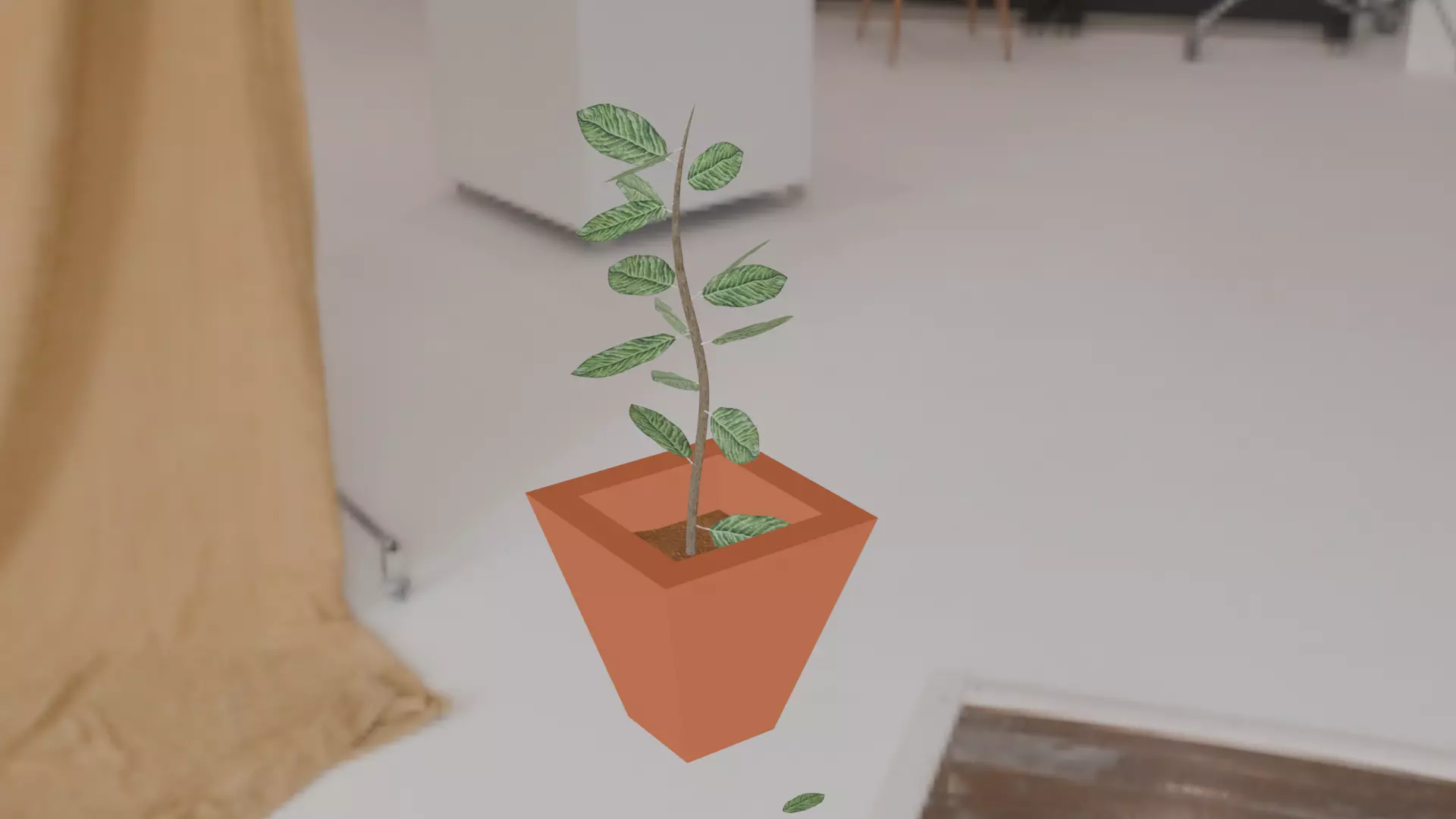 plant pot Low-poly 3D model_0