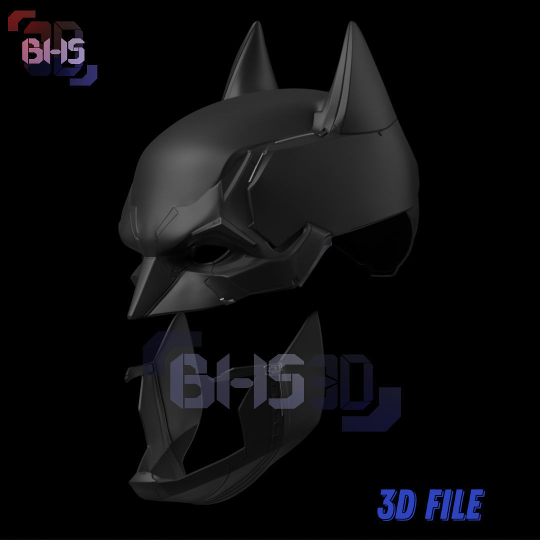 Batman Gotham Knight Helmet 3D 3D print model_4