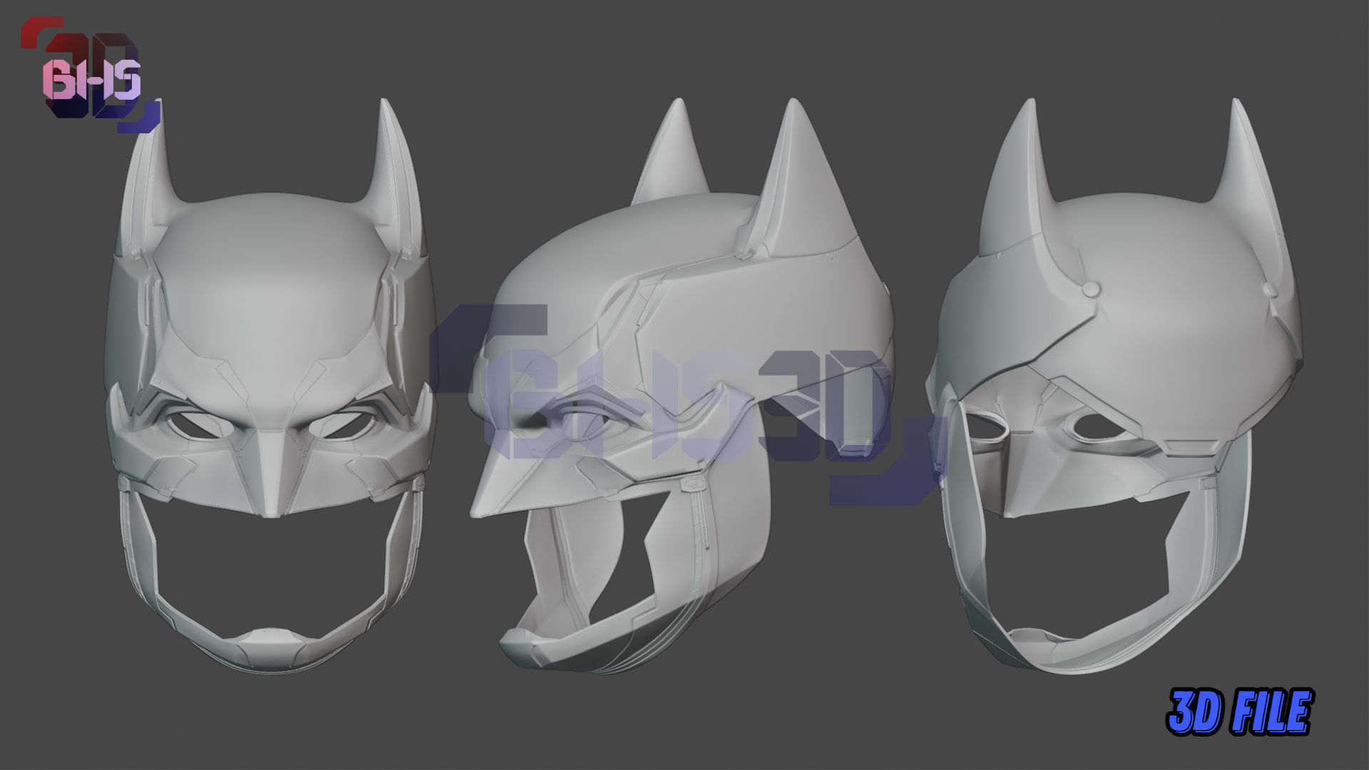 Batman Gotham Knight Helmet 3D 3D print model_5