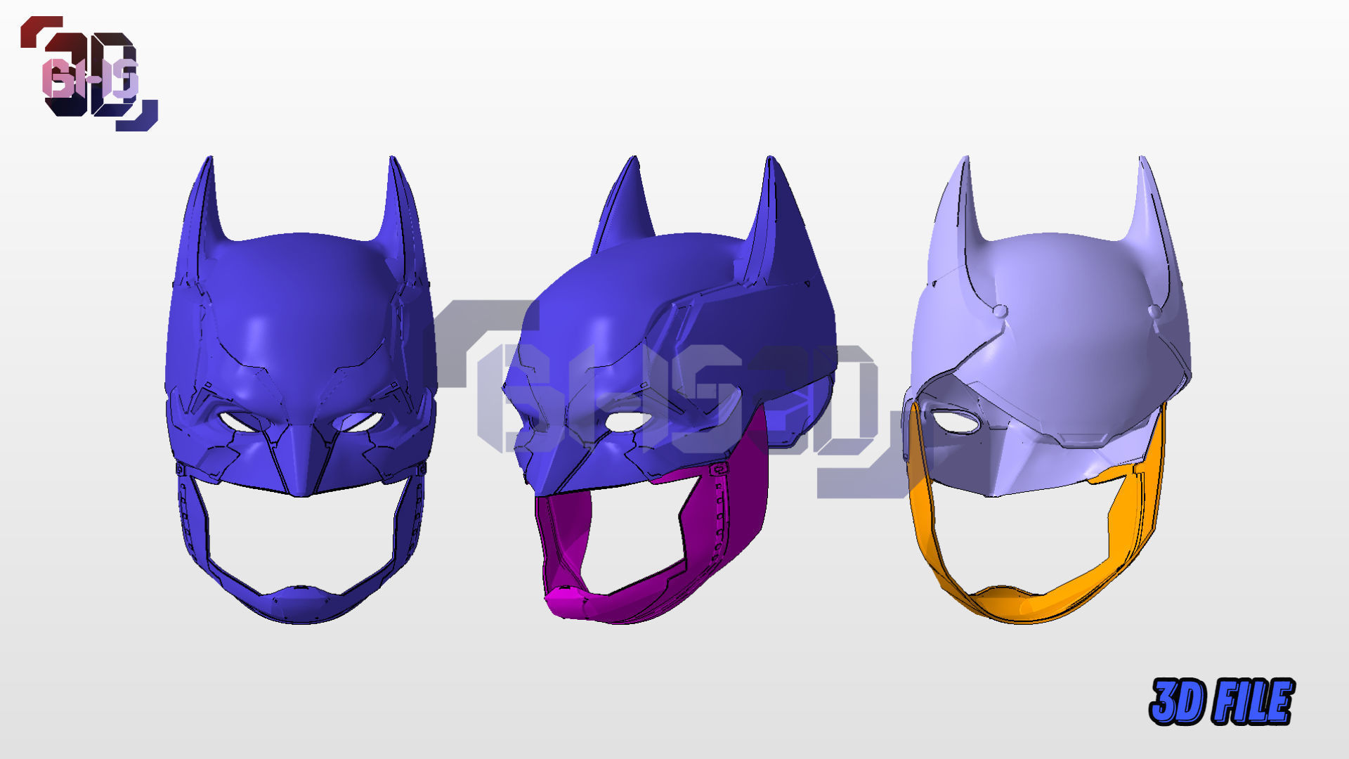 Batman Gotham Knight Helmet 3D 3D print model_7