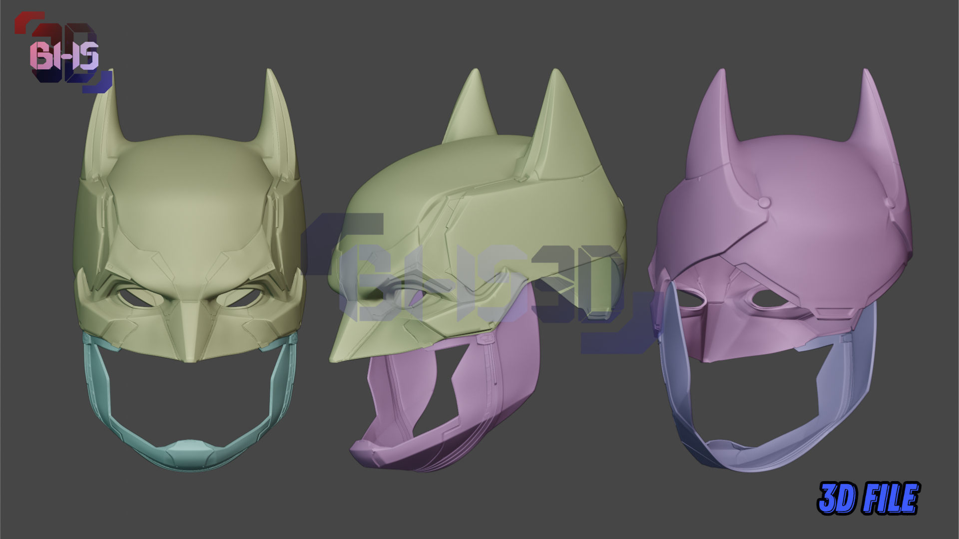 Batman Gotham Knight Helmet 3D 3D print model_6