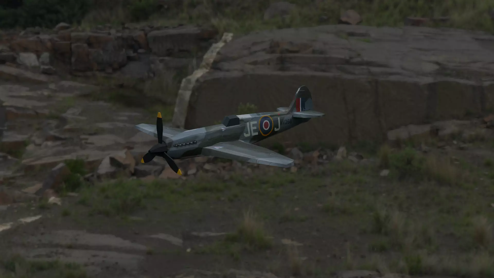 plane Low-poly 3D model_0