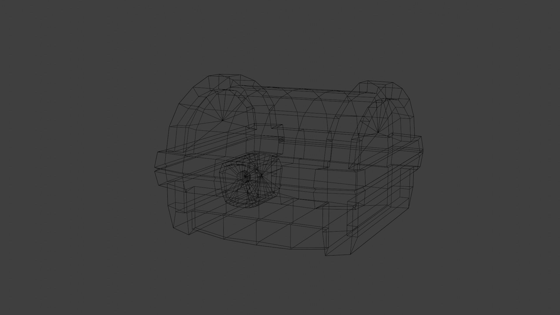 Low Poly Treasure Chest Low-poly 3D model_2