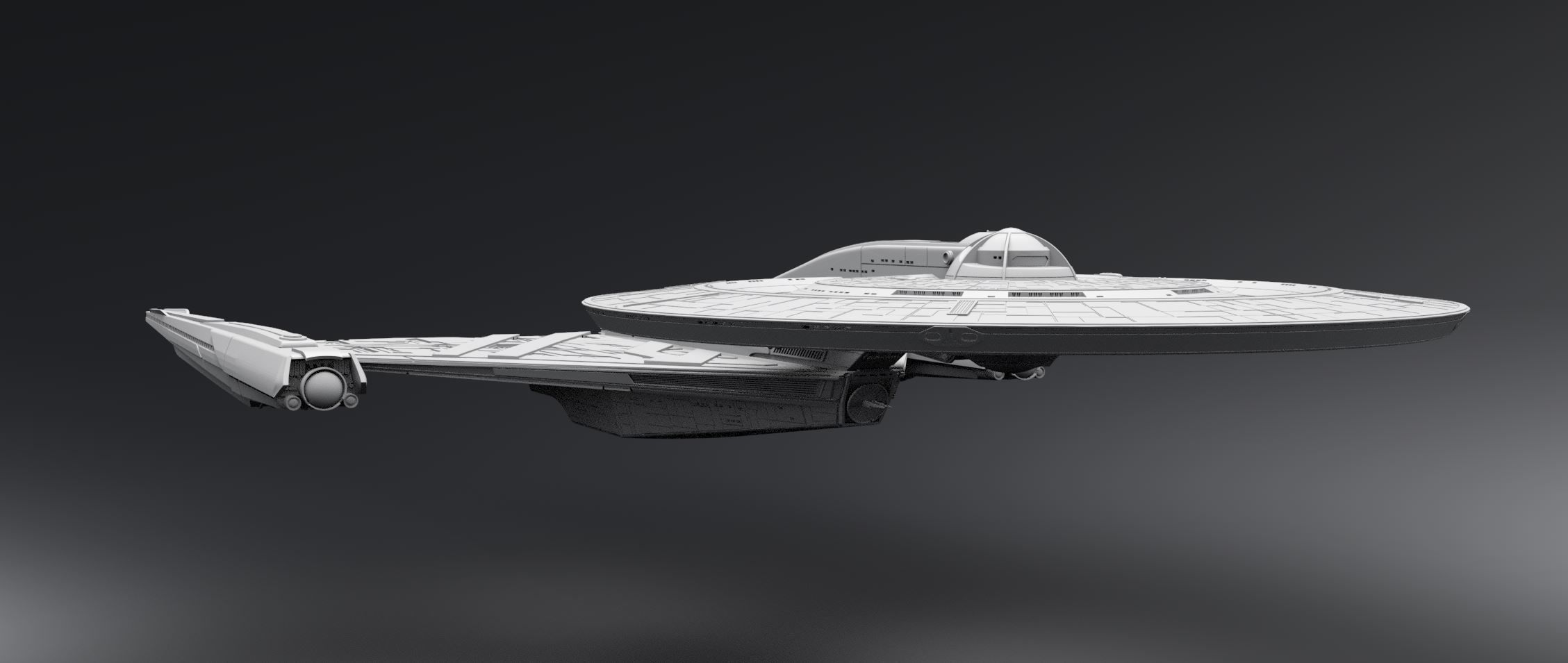 Crossfield Discovery scale model  3D print model_4