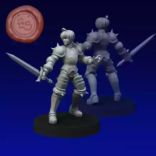 Ramza Beoulve Armored - Final Fantasy Tactics - 32mm Miniature