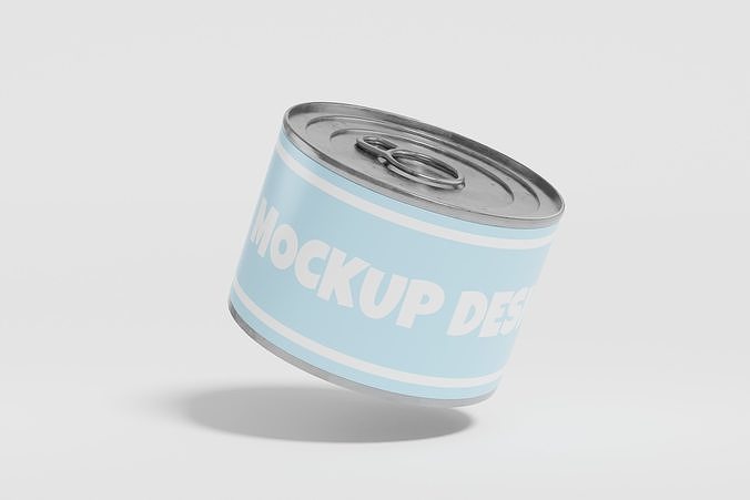 3D Model Tin Can Mockup   Low-poly 3D model 3