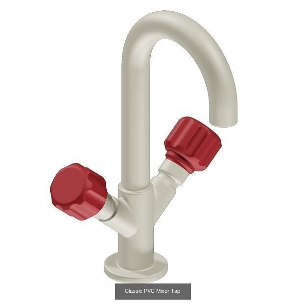 PLASTIC BATHROOM FITTINGS PACK 3D Model Collection_5