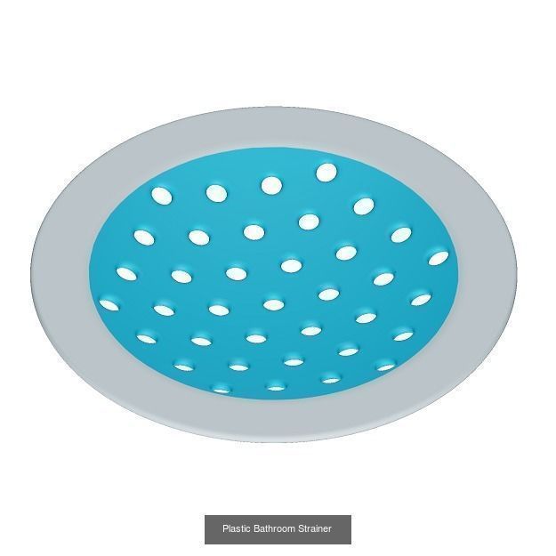 PLASTIC BATHROOM FITTINGS PACK 3D Model Collection_8