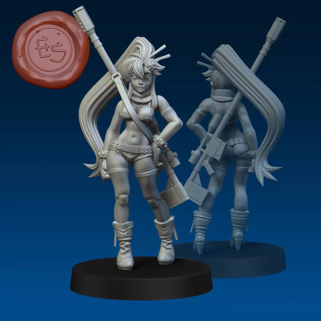 Yoko Littner - Tengen Toppa Gurren Lagann - 32mm miniature 3D print model_0