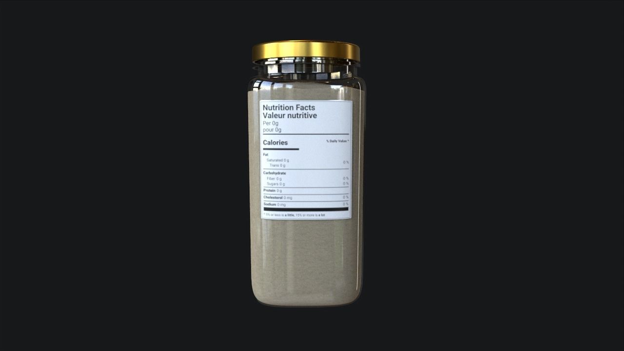 Wheat Flour Container A02 Low-poly 3D model_4