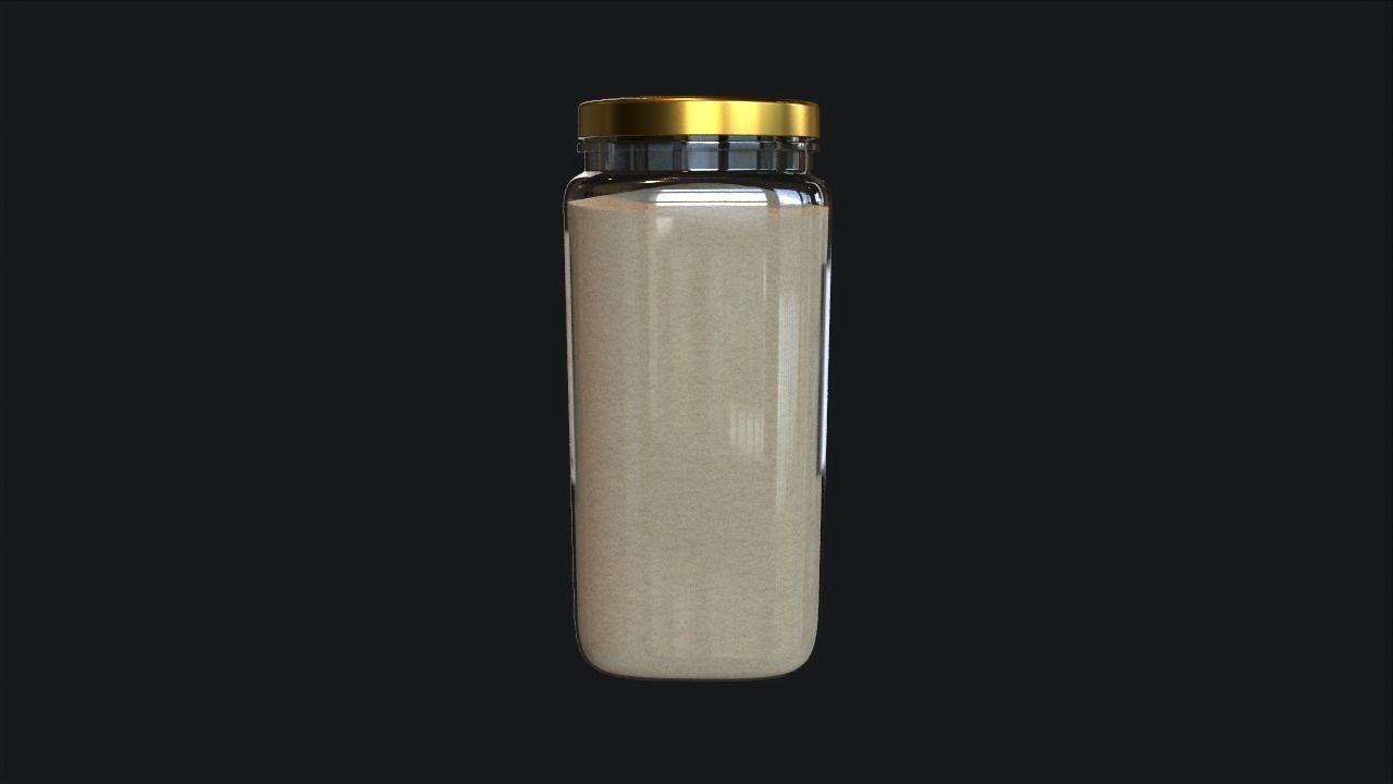 Wheat Flour Container A02 Low-poly 3D model_5