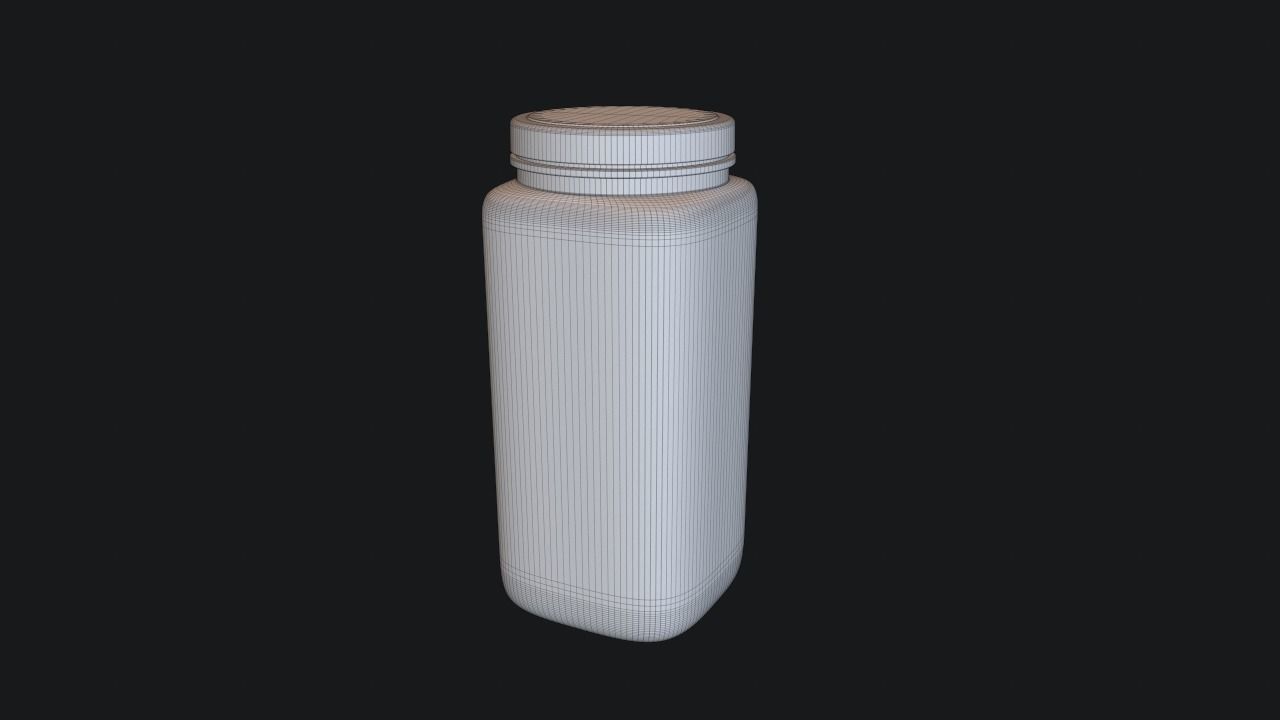 Wheat Flour Container A02 Low-poly 3D model_8