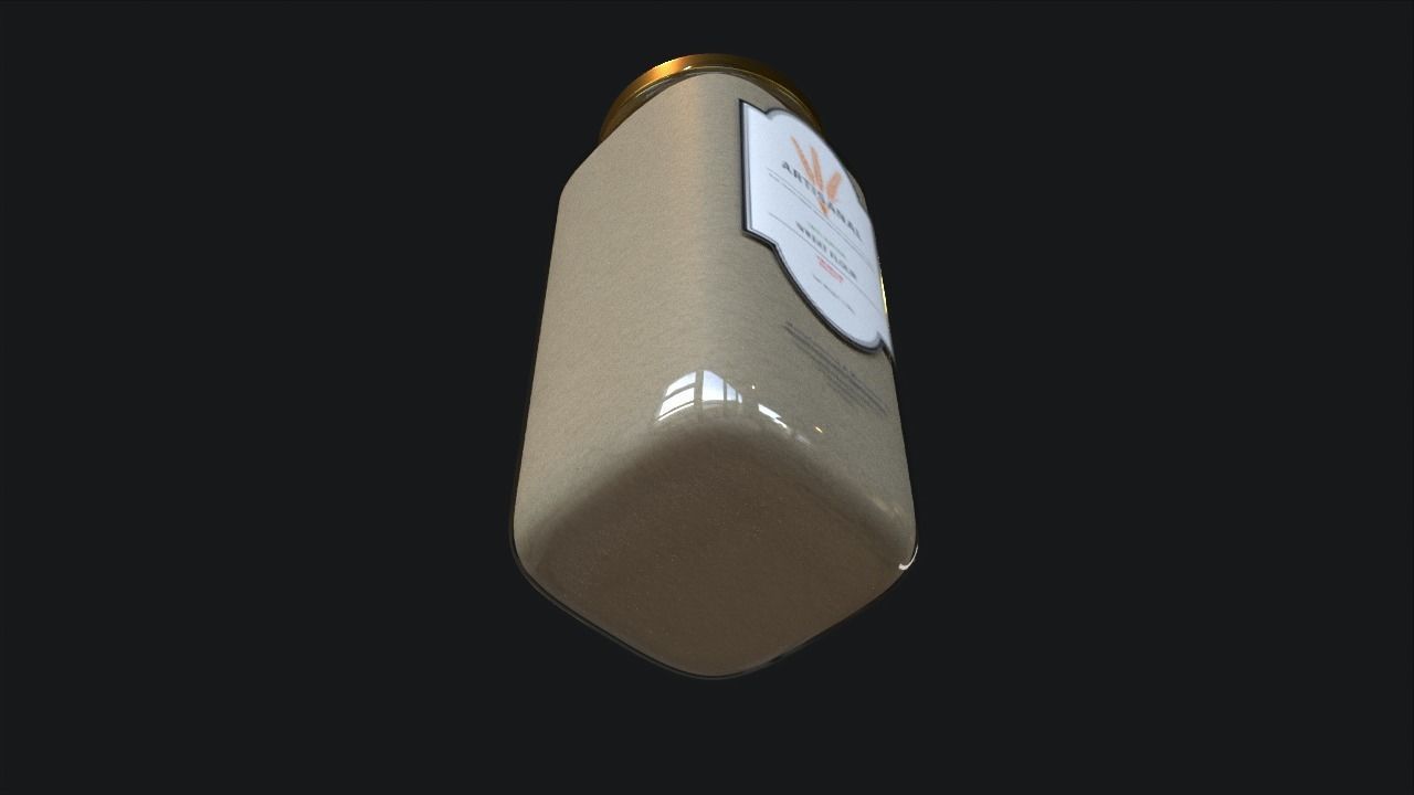 Wheat Flour Container A02 Low-poly 3D model_6