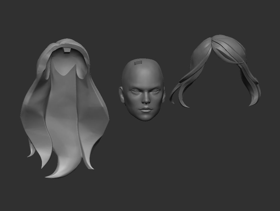 Black Widow - Headsculpt for Action Figures 3D print model_1